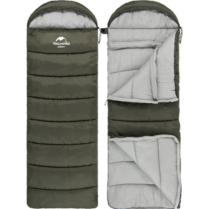 Спальный мешок NATUREHIKE U SERIES U150 двойной хлопок осень-зима Green 6927595764398